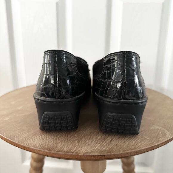 Ara Black Croc Embossed Rachel Slip On Loafer Low Comfort Wedge 7.5 G UK 10 US - Picture 7 of 10